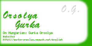 orsolya gurka business card